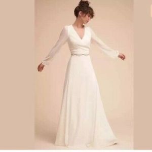 New Watters x BHLDN Nova Ivory Chiffon Size 0